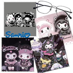 Sanrio Kuromi Eyeglasses Cloth Cartoon Melody Eyeglass Cleaning Cloth Fiber Phone Screen Cleaning Wipes Cloth Lens Cleaning 15cm