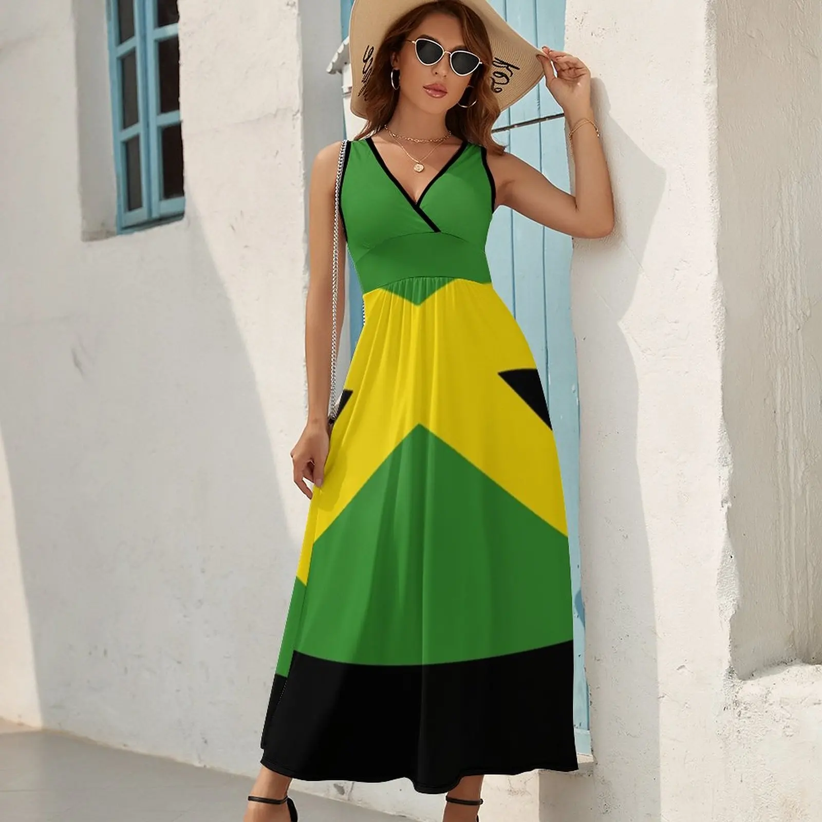 BIG UP Jamaica Flag Skirt Hot Reggae T-Shirt Duvet Sleeveless Dress women long dresses women's clothing korea stylish