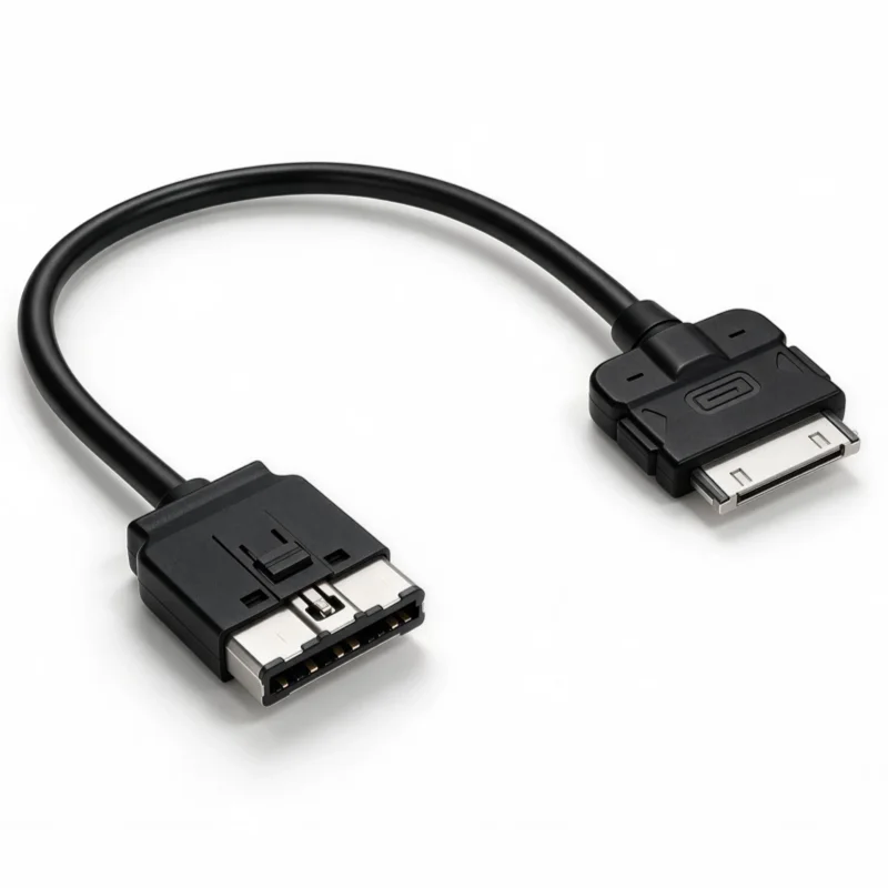 Compatible with Land Rover Range Rover, Discovery 4, and Jaguar; iPod multimedia interface to 30-pin data cable,