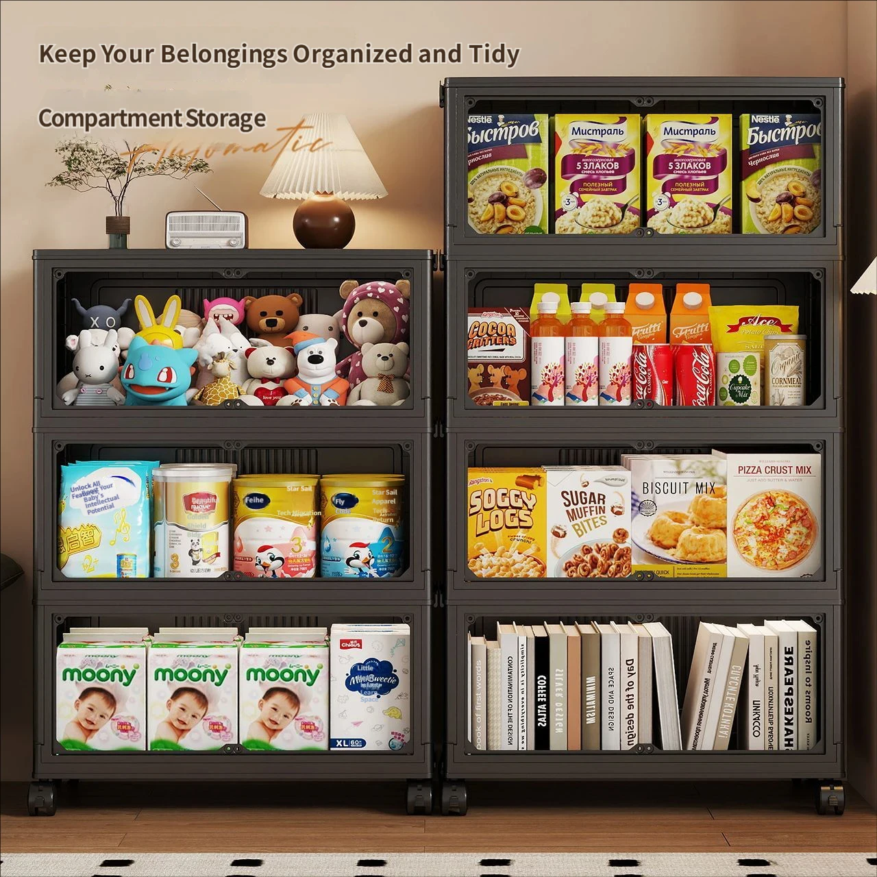 Versatile Multi-layer Floor-Standing Kitchen Storage Cabinet for Home Living Room Bedroom - Organizer Shelf Unit