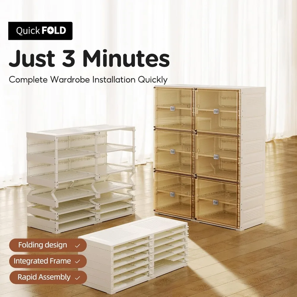 Portable Shoe Rack Organizer, Stackable Sneaker Storage Shoe Cabinet with Magnetic Clear Door, 10 Layers 40 Pairs image 5