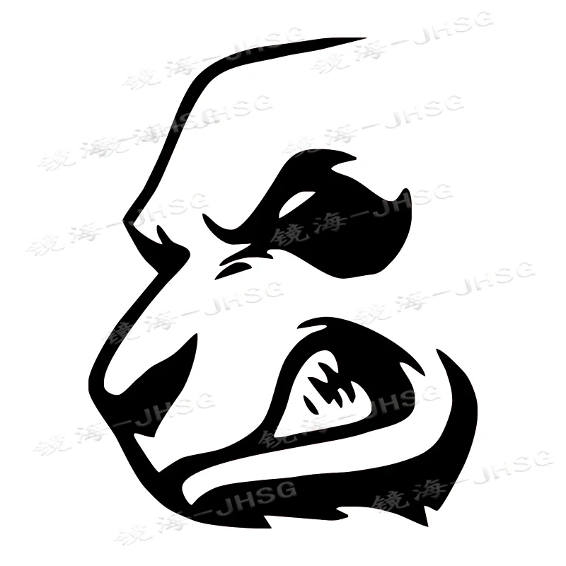 Angry Panda Head Roar Design Pattern Car Sticker decorazione Pickup Side Sticker Truck accessori esterni