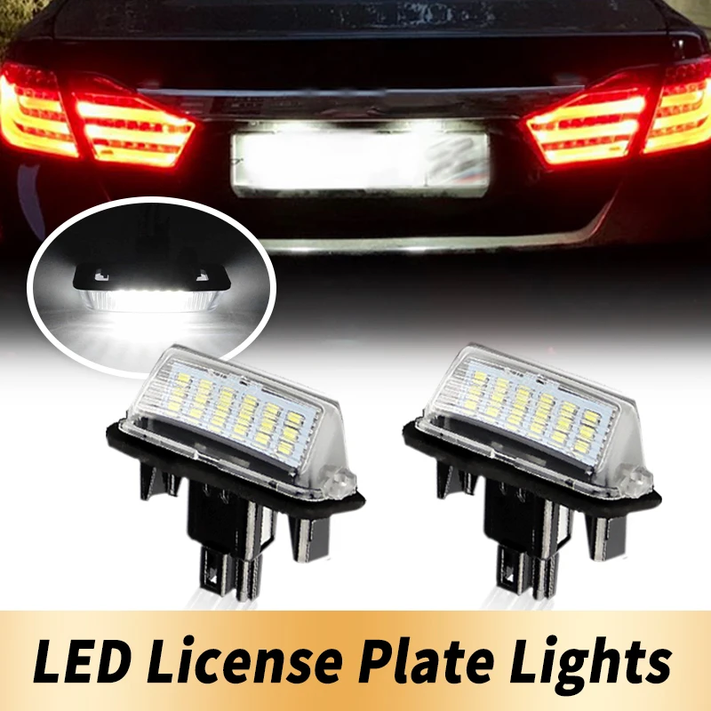 2PCS 12v Canbus LED License Plate Number Light for Toyota CAMRY COROLLA YARIS PRIUS Built-in Canbus Controller Car Accessories