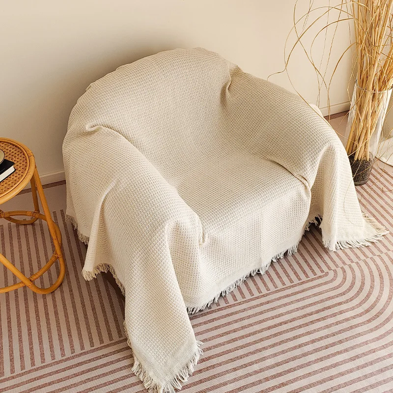 Boho-Stil Sofabezug Einzelsitzer Vollständige Abdeckung Staubdichter Sofaüberwurf Waschbarer Rutschfester Couchschutz Ganzjährig Dekorativ