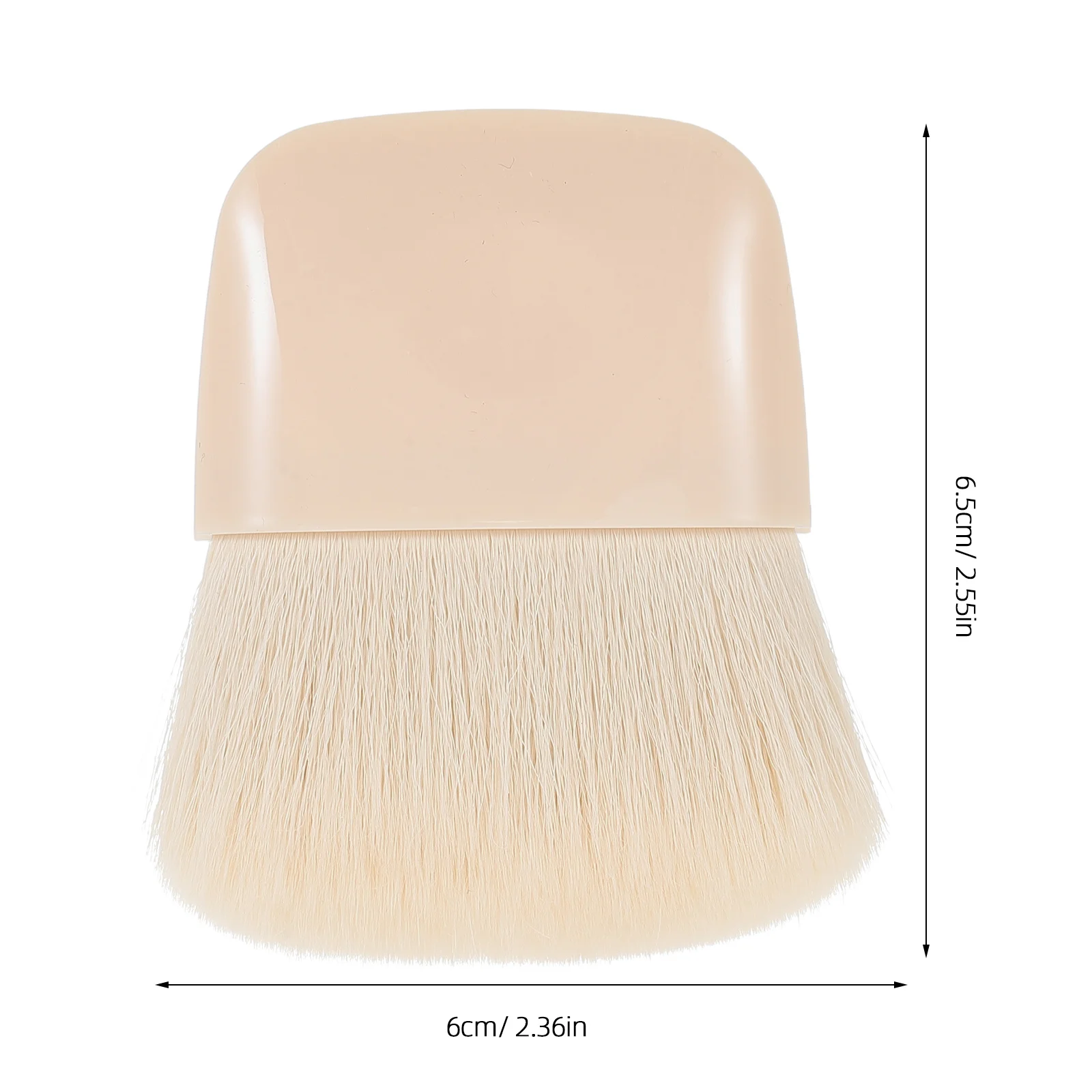 Mini brocha de maquillaje de viaje, cerdas suaves superiores planas, compacta, portátil, colorete, brocha para polvos faciales sueltos, brochas de tamaño de viaje, maquillaje