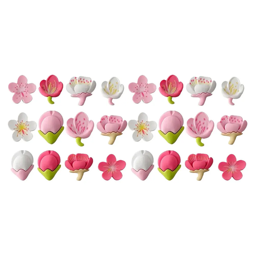 24 шт., настенные кнопки для фотографий, 3D смола, цветок вишни, кнопки для большого пальца, декоративные кнопки для пробковой доски, доска объявлений, офисный стол