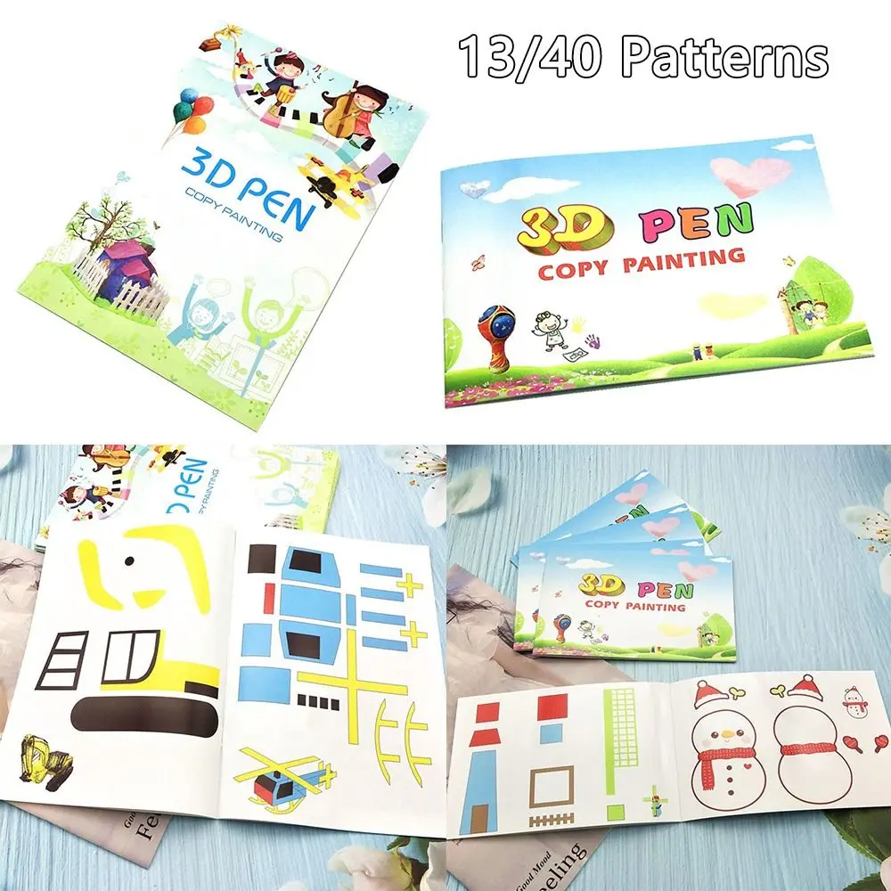 Art Craft Colorful Parts Kid Gifts 3D Pen Tool Accessories Drawing Stencils Template 3D Printing Album Paper Book