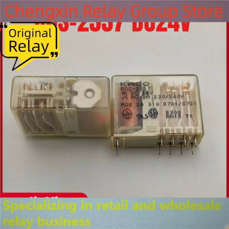 Second-hand 1pcs/lot KACO ROS-2537 DC24V 8A 230/240V 10pins safety relay