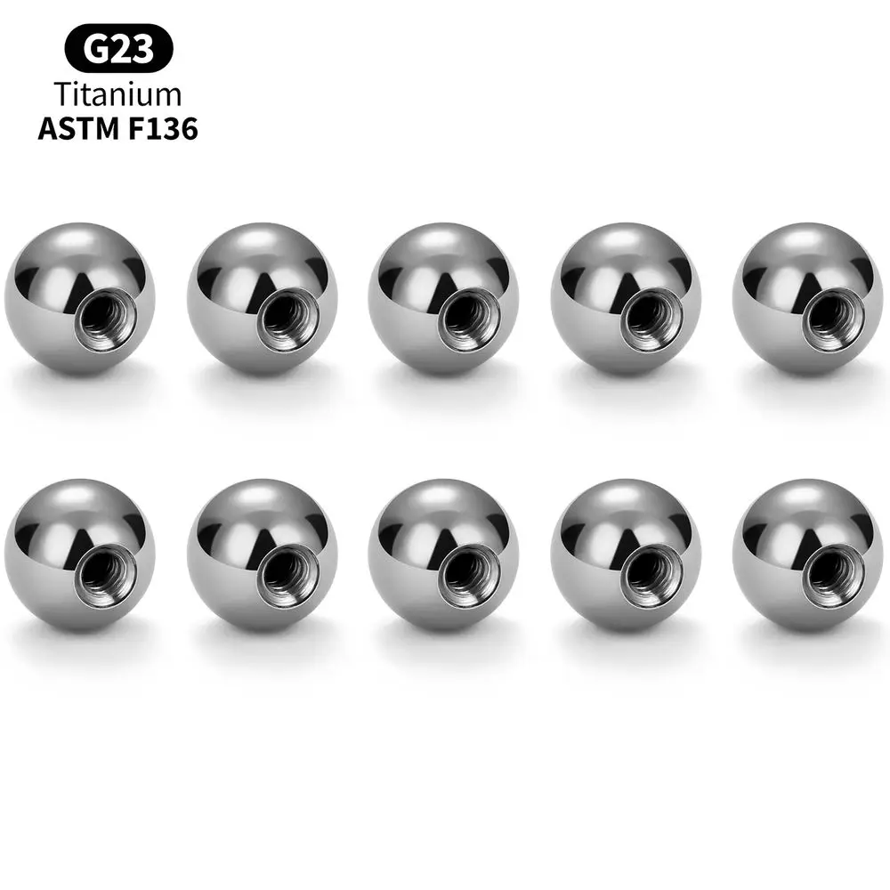 10PCS G23 Titan 14G 16G Externe Gewinde Intern Gewinde Ball Ersatz Zubehör Körper Schmuck Zubehör – Detail 1