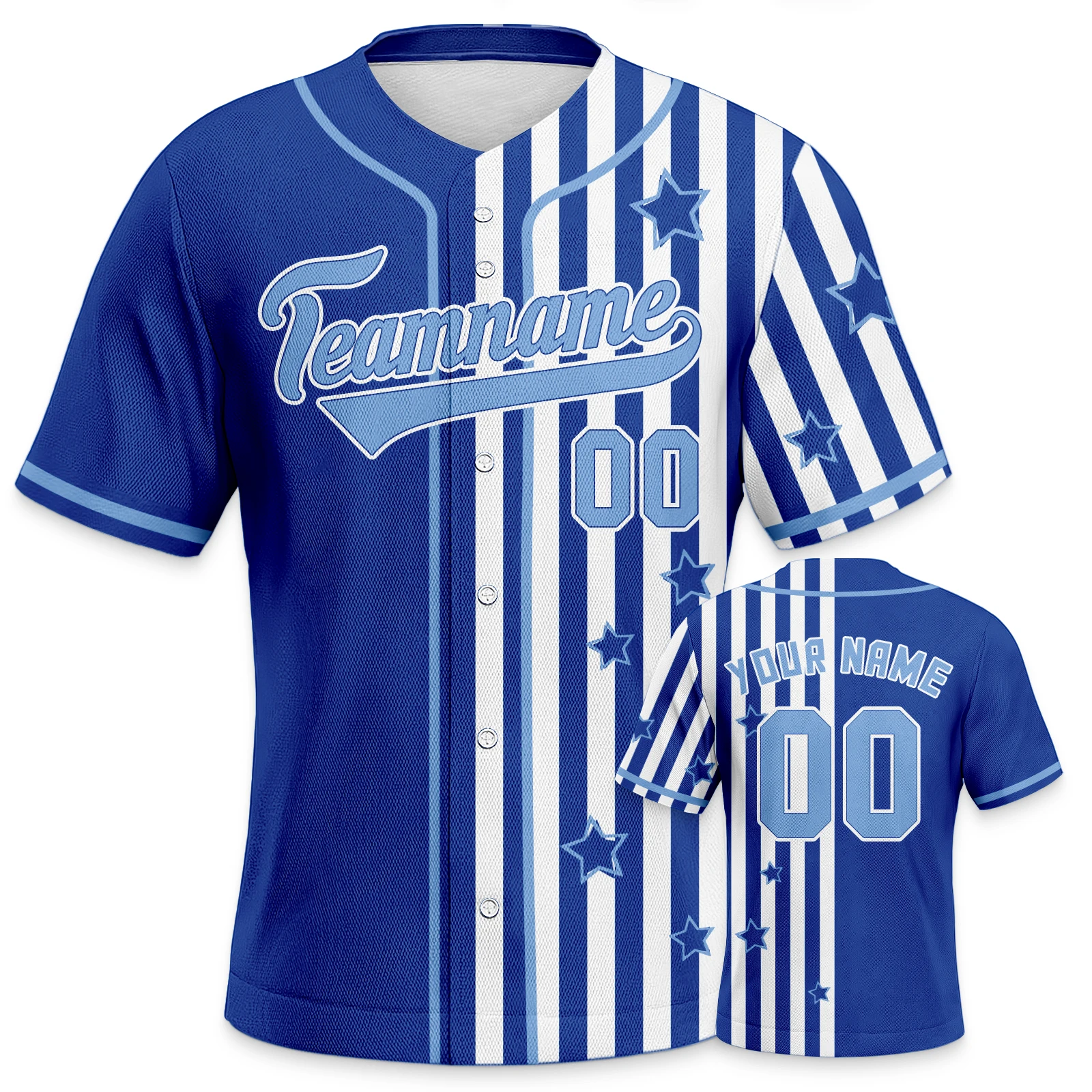 Custom Baseball Jersey Personalized Name Number Stripe Button Down Baseball Shirt Men Women Youth Kids Baseball Uniform