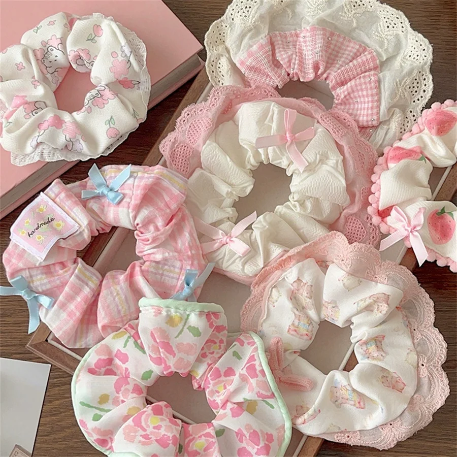 7 pezzi Fascia per intestino crasso combinazione estiva fascia per ragazza carina accessorio per capelli principessa elastico semplice e versatile