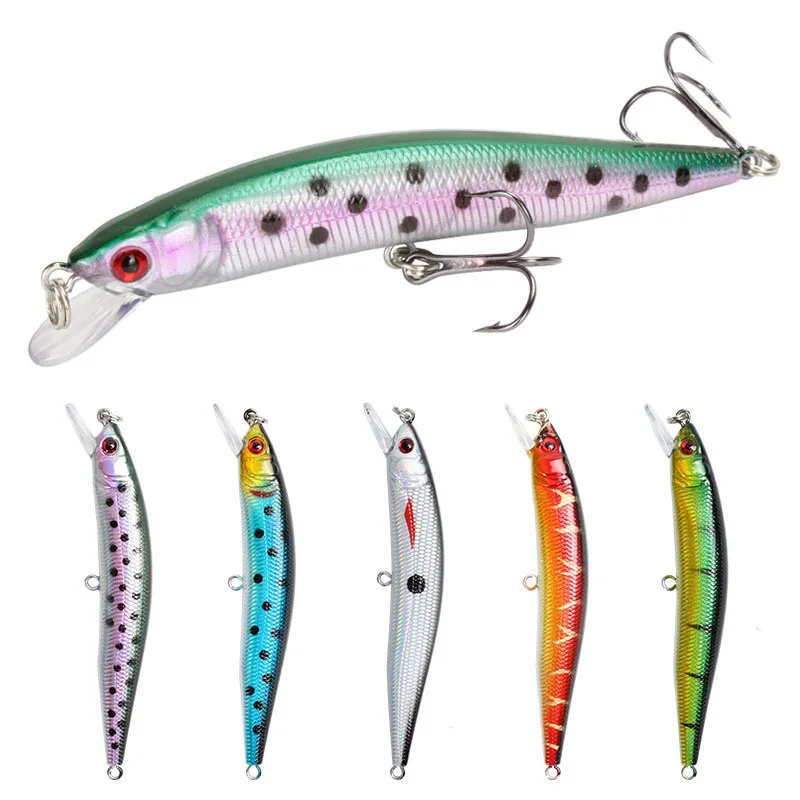 

1PC Minnow Fishing Lure 100mm 8.1g Floating Hard Bait Wobbler Jig Bait Crankbait Carp Striped Bass Pesca Fishing Tackle SwimBait