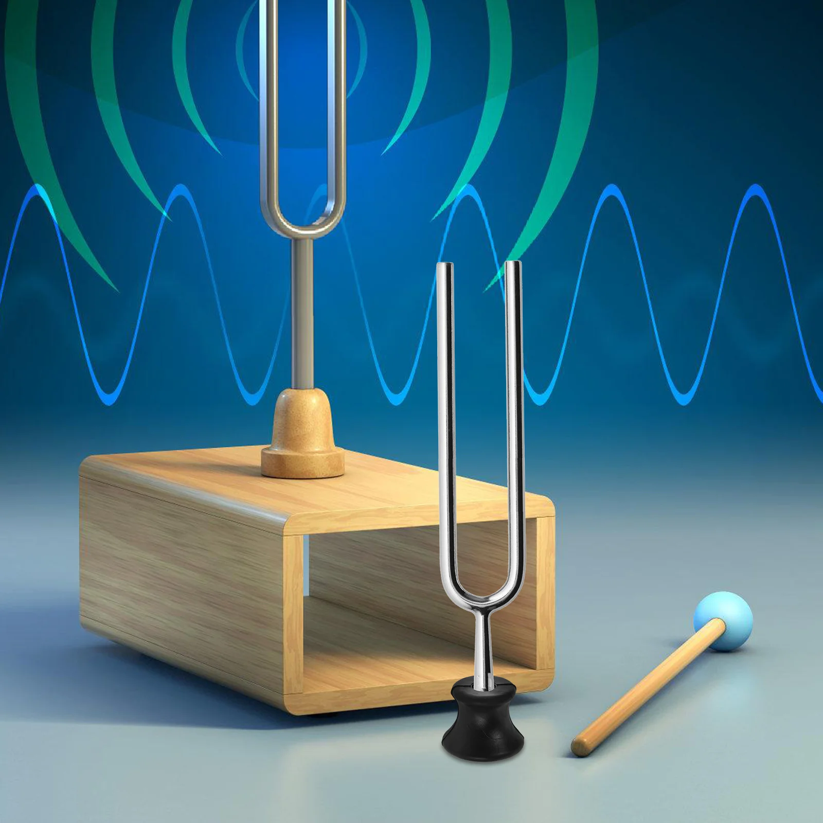 

2Pcs Rubber Tuning Fork Stand Portable Stable for Meditation Home Office Decor Sound Therapy Chakra Healing Tools