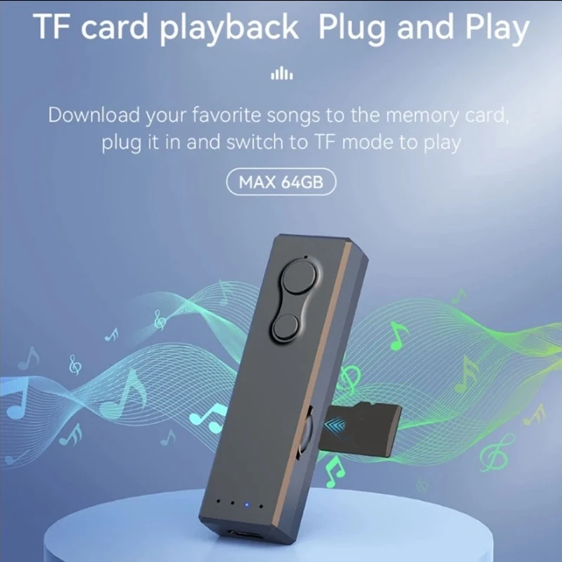 เครื่องรับวิทยุบลูทูธขนาดเล็กแบบไร้สายพร้อมวิทยุและเครื่องเล่น MP3รองรับบัตร TF การอ่านติดตั้งง่ายใช้งานง่าย