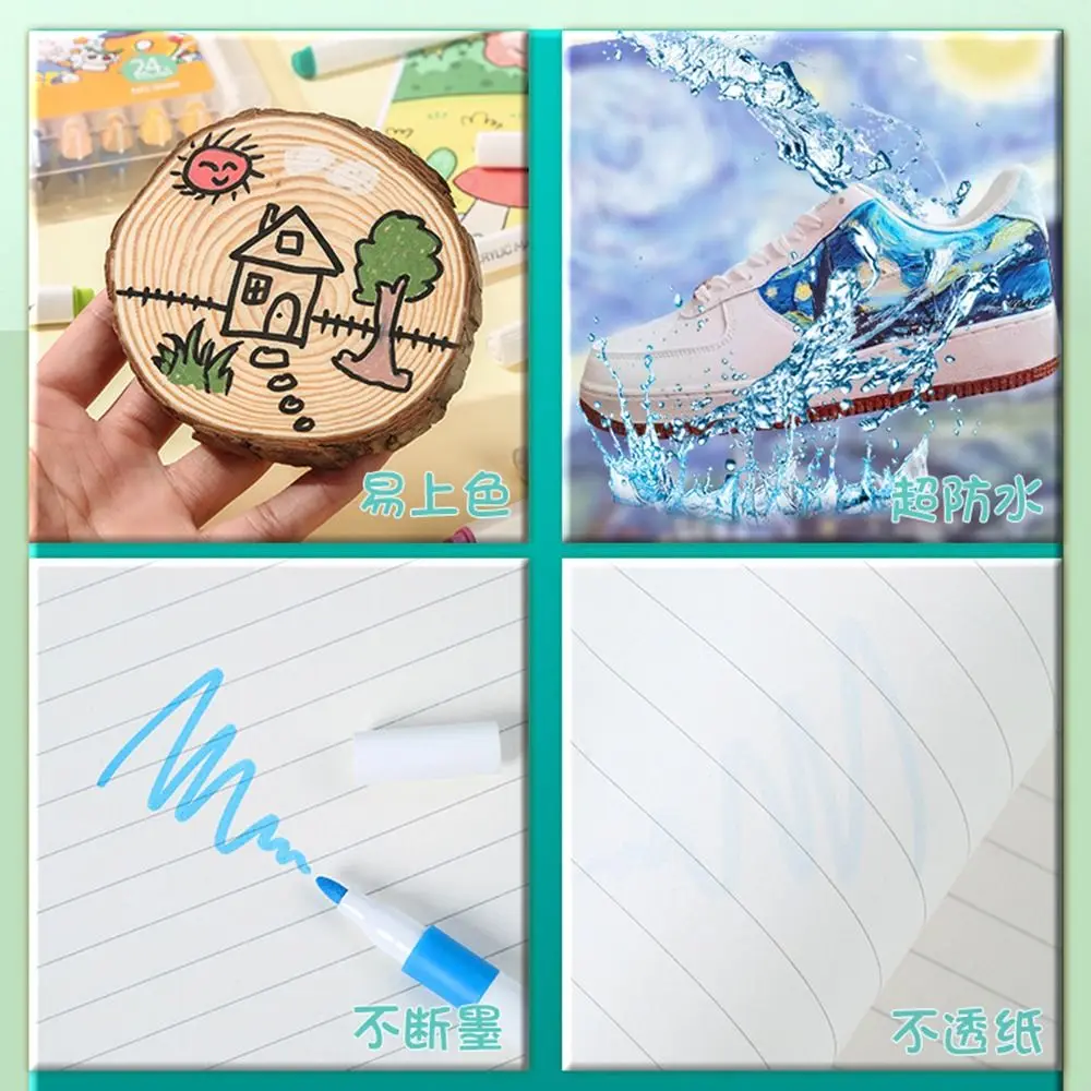 

80 Colors Acrylic Marker Pen Set Soft Tip Waterborne Brush Paint Art Marker Non-toxic Water-based Acrylic Paint Marker