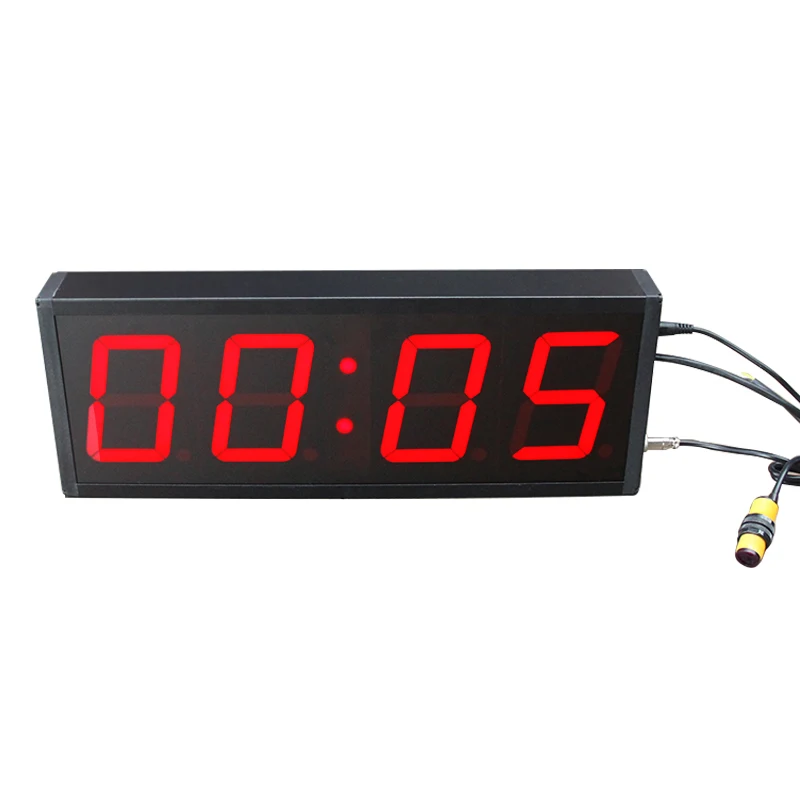CP99 Digital LED 4 Inch Red Number Display Counter People Visitor Counter Count up Clock With Infrared Sensor