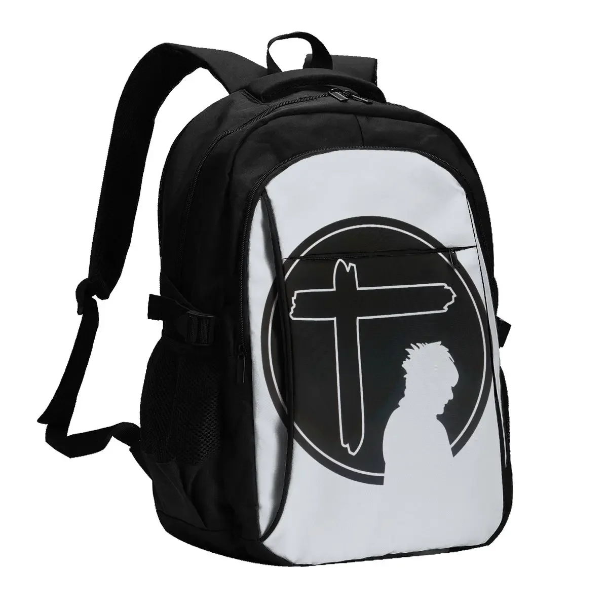 Ransel Laptop Perjalanan Indochine Rock, Ransel Laptop Bisnis Tahan Air dengan Port Pengisian USB Tas Kuliah untuk Pria Wanita