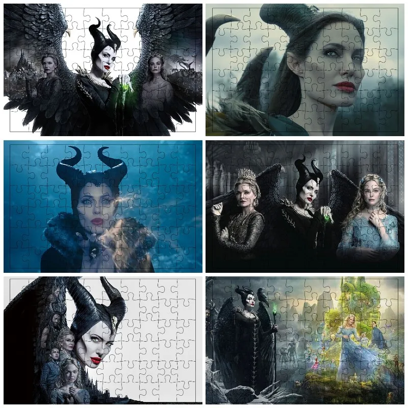 

Disney Maleficent Stills 300 500 1000PCS Puzzle Game Black Dark Queen Main Character Pictures Jigsaw For Fan Like Room Ornaments