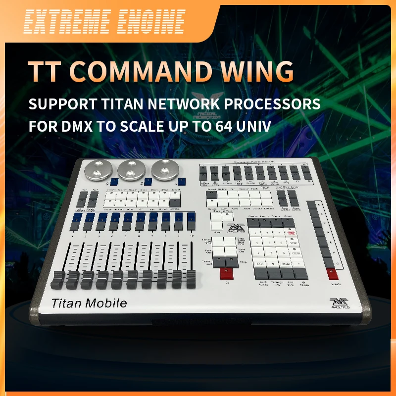 comando wing controller usado com touch tiger console para aprender programacao light show bar night club tt 01