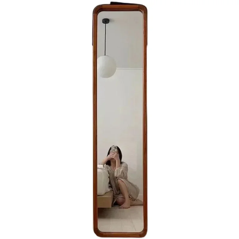 Nordic Big Mirror Wood Frame Living Room Rectangle Bedroom Full Body Floor Makeup Mirror Girls Specchio Aesthetic Room Decor