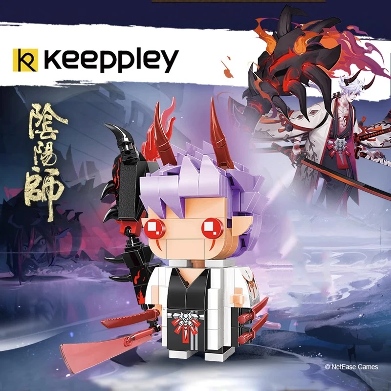 Keeppley Building Blocks Onmyoji เกมรุ่นเดียวกัน Kawaii ตุ๊กตารูปมือเด็กประกอบของเล่นวันเกิดคริสต์มาสของขวัญ