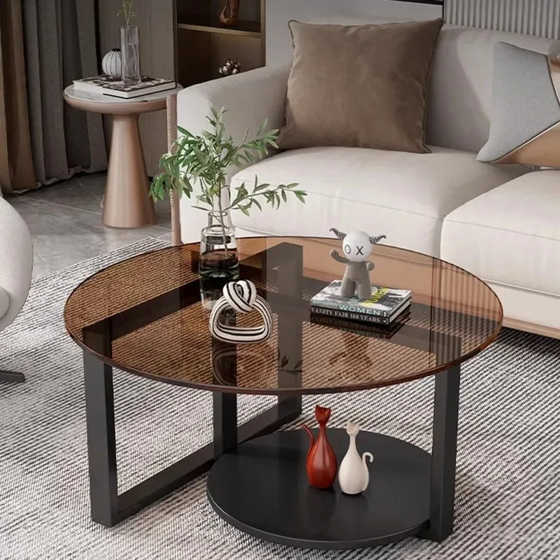 Universal Space Saving Coffee Table Unique Mechanism Decoration Designer Coffee Table Round Mesas Bajas Postmodern Furniture