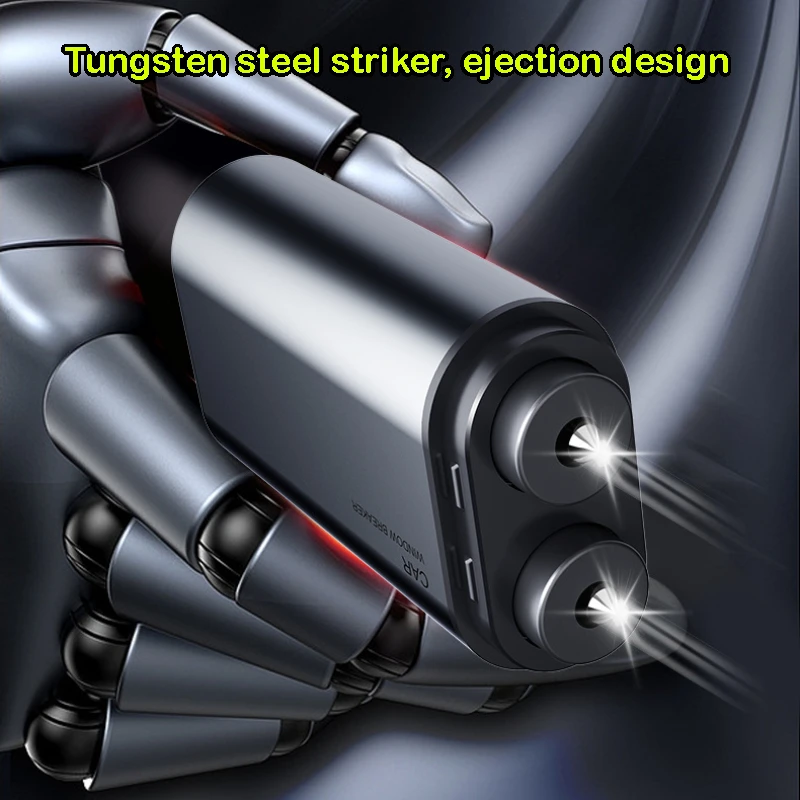 Double Hammer Head Car Safety Hammer Car Glass Window Breaker Seat Belt Cutter Life-Saving for Car Emergency Escape