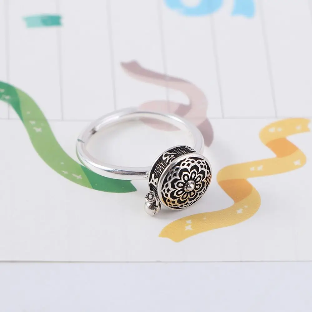 Retro Women Hua Tai Sui Faith Transfer ring Buddhism Korean Style Ring Ethnic Style Ring Female Rings Amulet Opening Ring