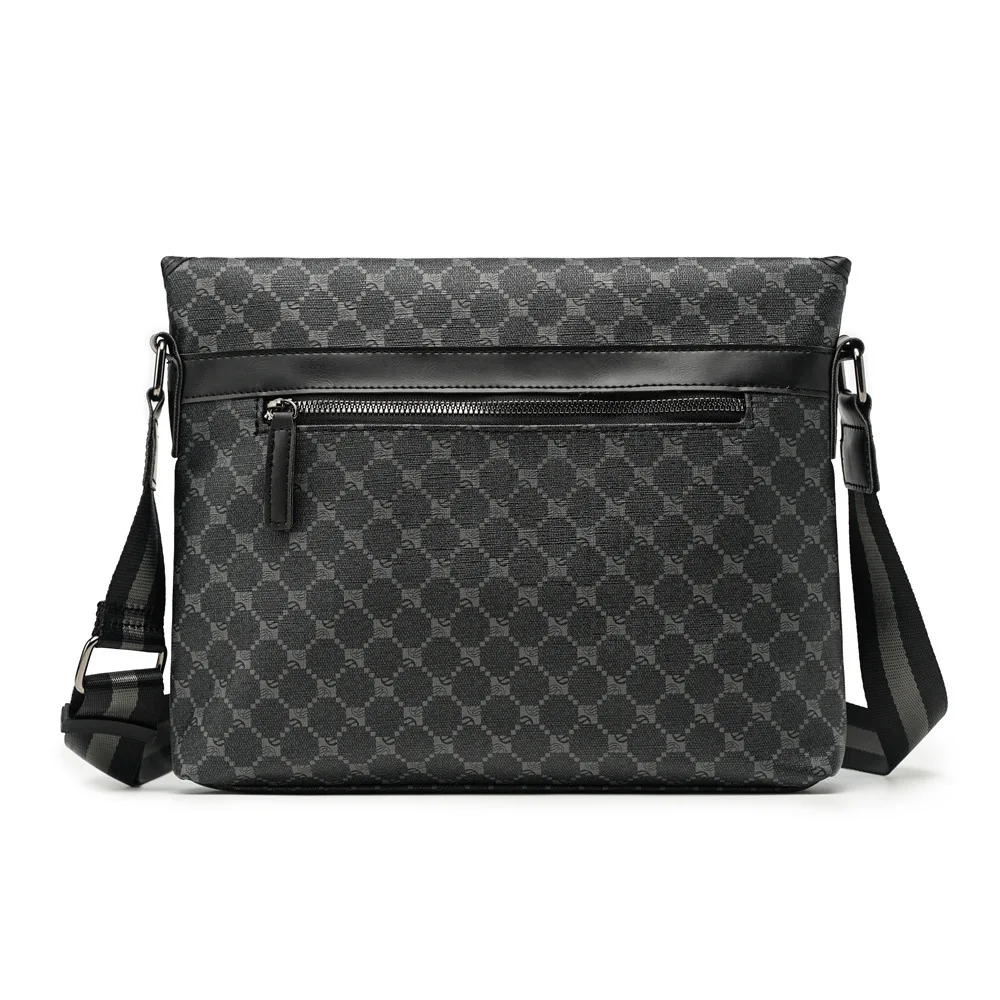 Modische karierte Umhängetasche für Herren, luxuriöse Business-Umhängetaschen für Herren, Pendler-iPad-Taschen, lässige Reisetasche, trendige Herren-Geldbörse – Detail 7