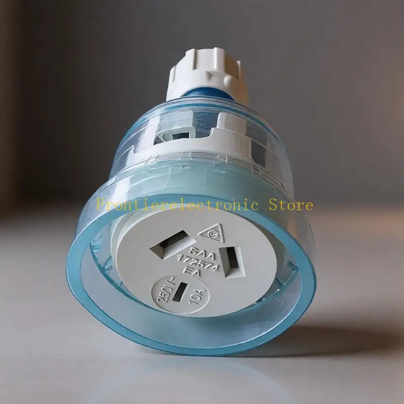 G8DB 10A Power Plug with Snapping Lock Mechanism Power Outlet Clear Shell Perfect for Secure Connection in Garage and Outdoor
