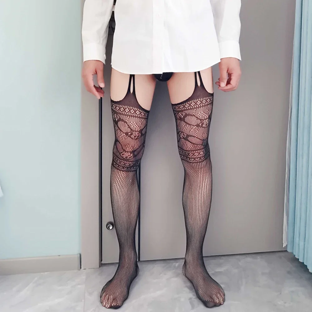 

Men's Sissy Hollow Body Stockings Breathable Fishnet Pantyhose Underwear Seductive Lingerie for a Confident and Bold Style