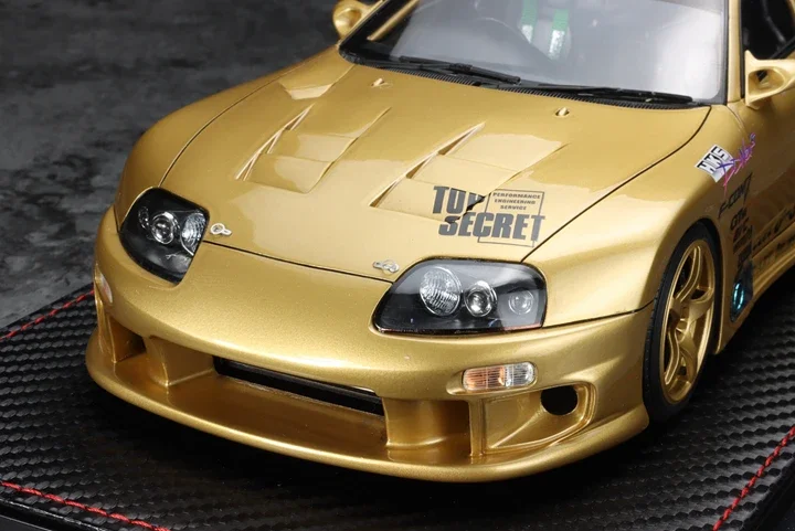 IG 1:18 TOP SECRET GT300 SUPRA JZA80 Puppenversion JDM Simulation Limited Edition Harz Metall statisches Automodell Spielzeug Geschenk
