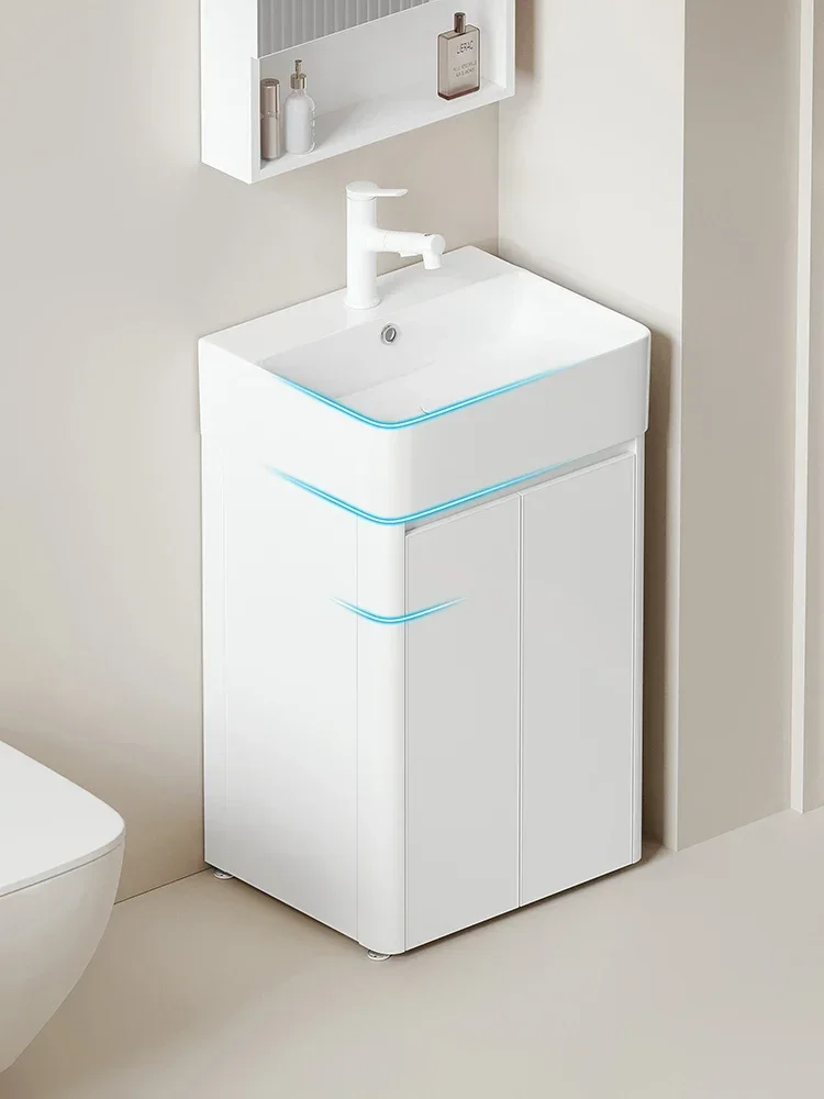 Arc small-sized floor-to-ceiling washbasin honeycomb space aluminium washbasin cabinet combination bathroom cabinet washstand wa