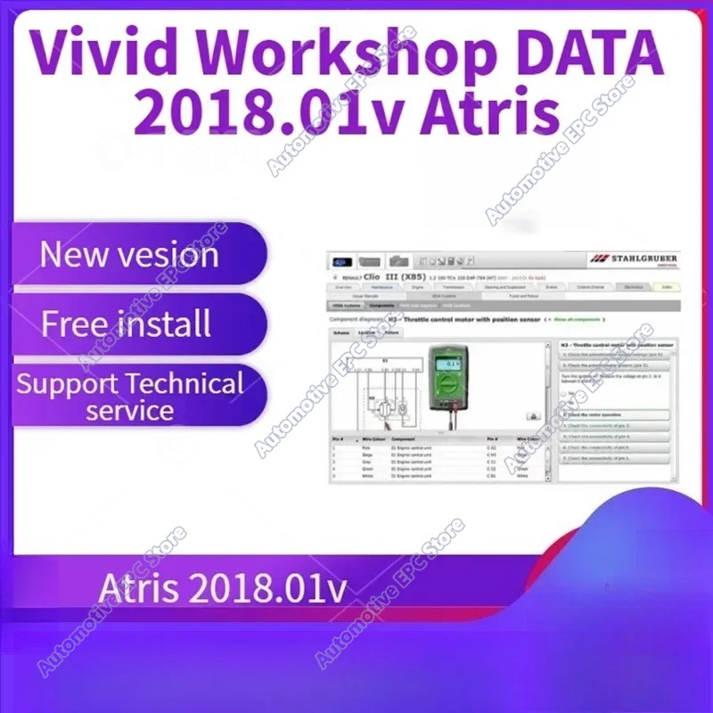2026 Hot Arrival Vivid Workshop DATA 2018.01v( (Atris-Technik) Europe Automotive repair software Atris parts catalog vivid work