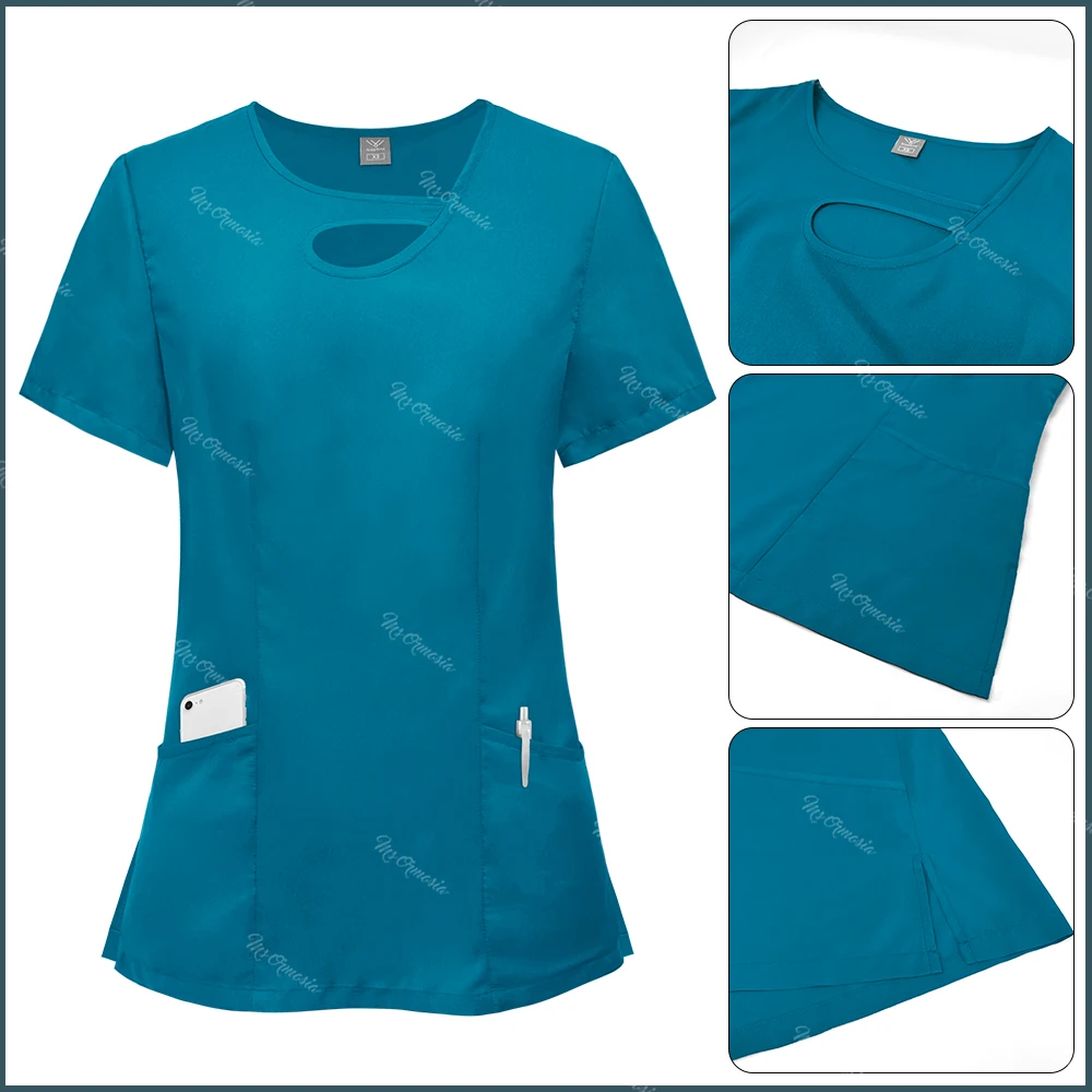 Ropa de trabajo para salón de belleza, uniformes médicos quirúrgicos para mujer, conjunto de exfoliantes de enfermería, Top de pantalones, traje de médico y dentista