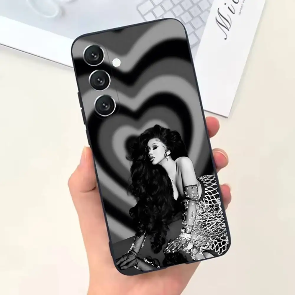 حافظة هاتف C-Cardi B Am I The D-Drama لهاتف سامسونج جالاكسي A73,31,32,72,41,53,52,71,22,5G,Note,J7,8,9 غطاء أسود ناعم #4