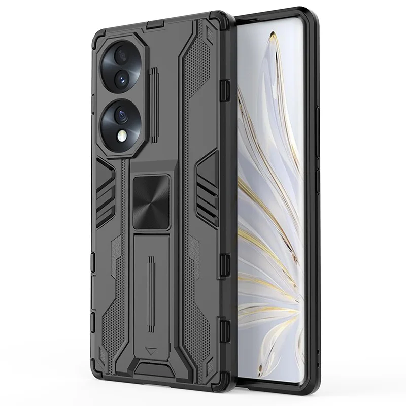 Funda For Honor 70 5G Case Car Magnetic Stand Holder Armor Shockproof Coque For Xonor Honer Honar 70 Honor70 Hard PC Back Cover