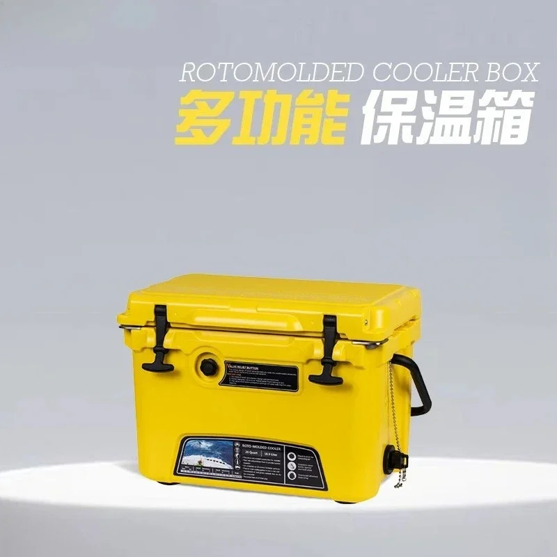 20QT Rotational Molding Outdoor Camping Cooler Sea Fishing Incubator Durable Portable Ice Chest for Water Sports 18.9L