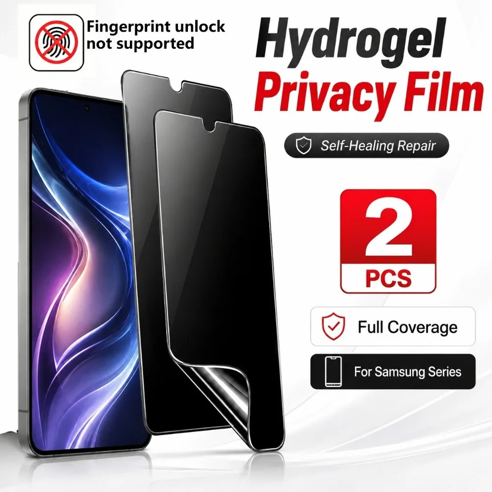 

2Pcs Full Coverage Privacy Hydrogel Film for Galaxy S26/S25/S24/Ultra/S23/S22/S21/Plus/S24/S25/FE Anti-Scratch Screen Protector