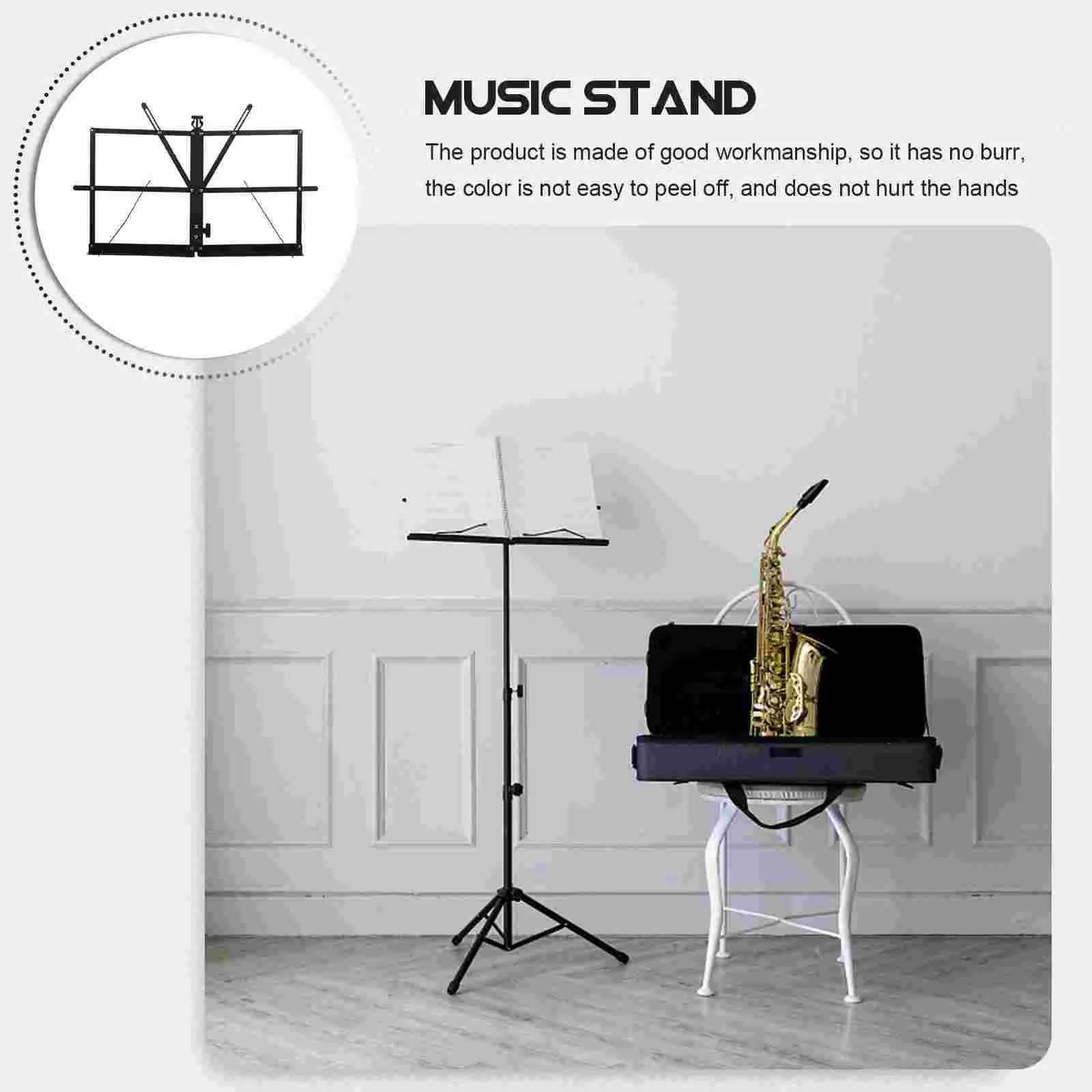 Music Note Clip Piano Stand Desktop Tablet Holder Portable Iron Student Students