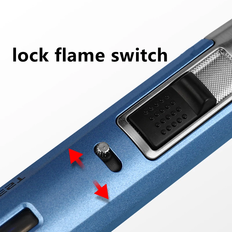 HONEST Metal Cigar Lighter Two Jet Torch Blue Flame Inflatable Lighter Windproof Lock Fire Small Spray Gun Cigar Men\'s Gift