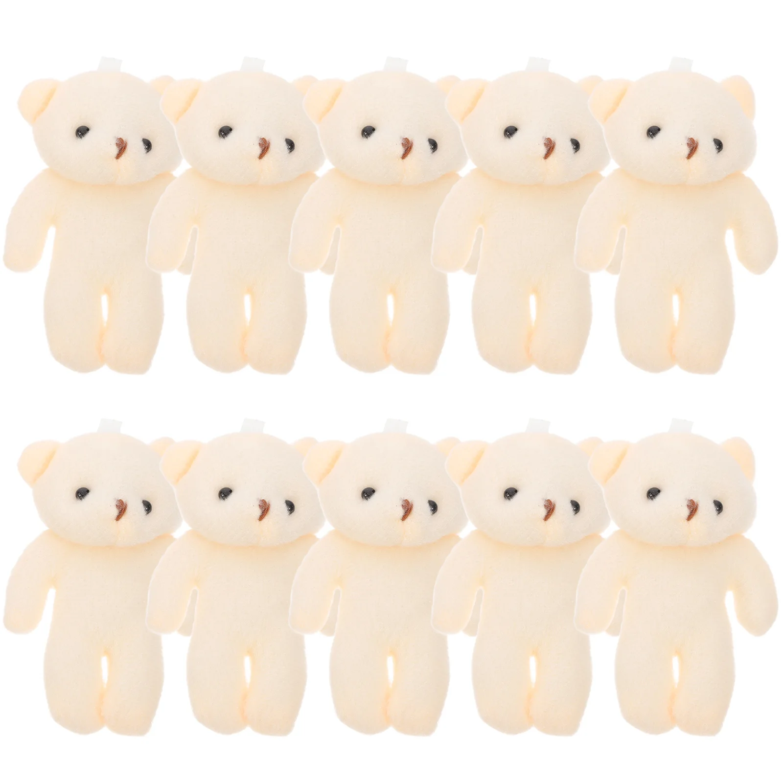 10 pçs urso de pelúcia pequeno urso pingente brinquedos crianças dos desenhos animados brinquedo mini pelúcia urso unido pingente nu