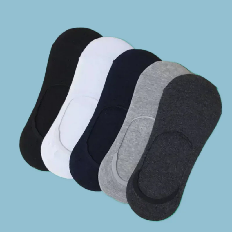 

5/10/20 Pairs New High Quality Fashion Invisible Men Boat Socks Comfortable Ankle Short Low Cotton Non-slip Silicone Thin Socks