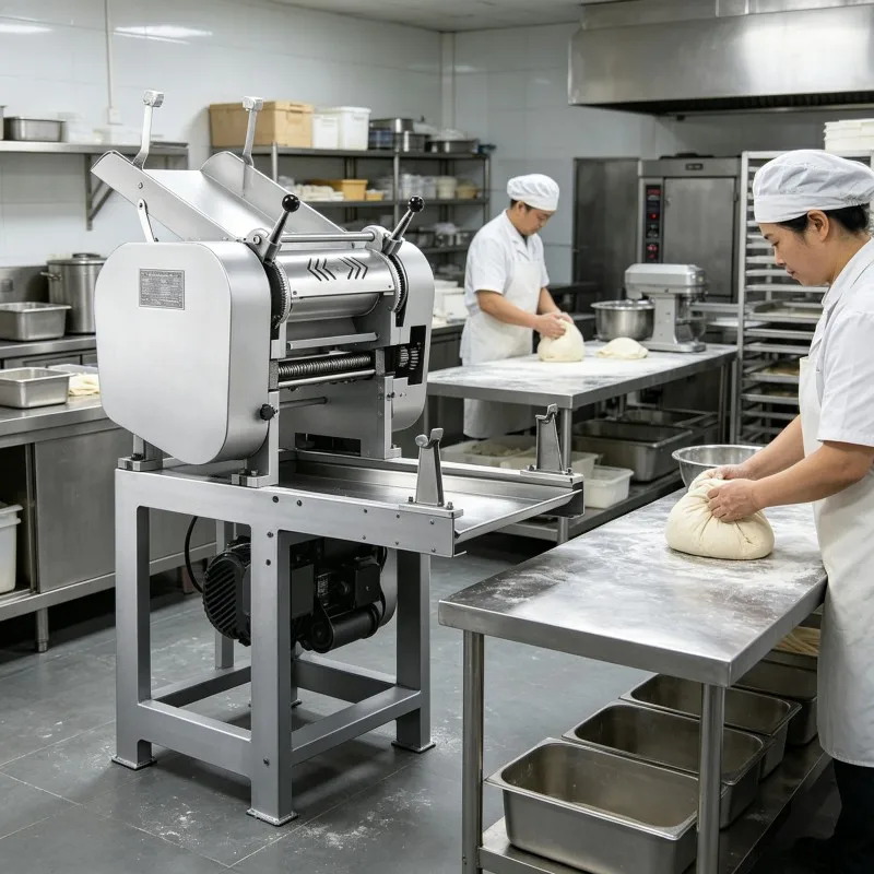 Automatic Commercial Noodle Machine Fresh Dry Noodle Dough Roller Dumpling Wrapper Small Press Noodle Maker