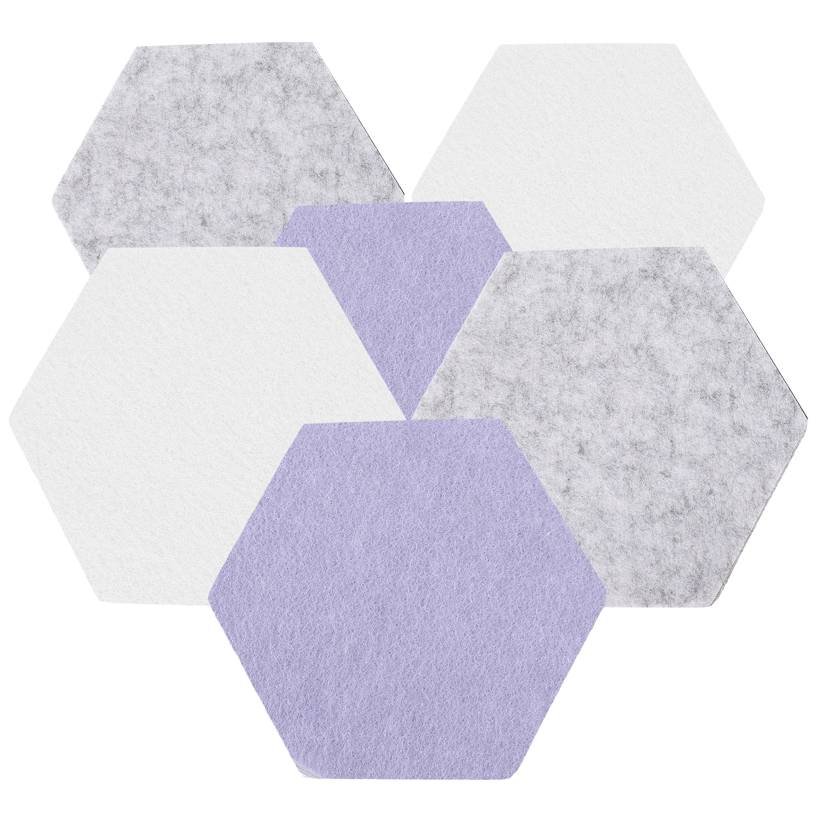 

6pcs Colorful Cork Felt Wall Panels Hexagon Bulletin Board Reminder Message Board Sound Absorbing Background Sticker