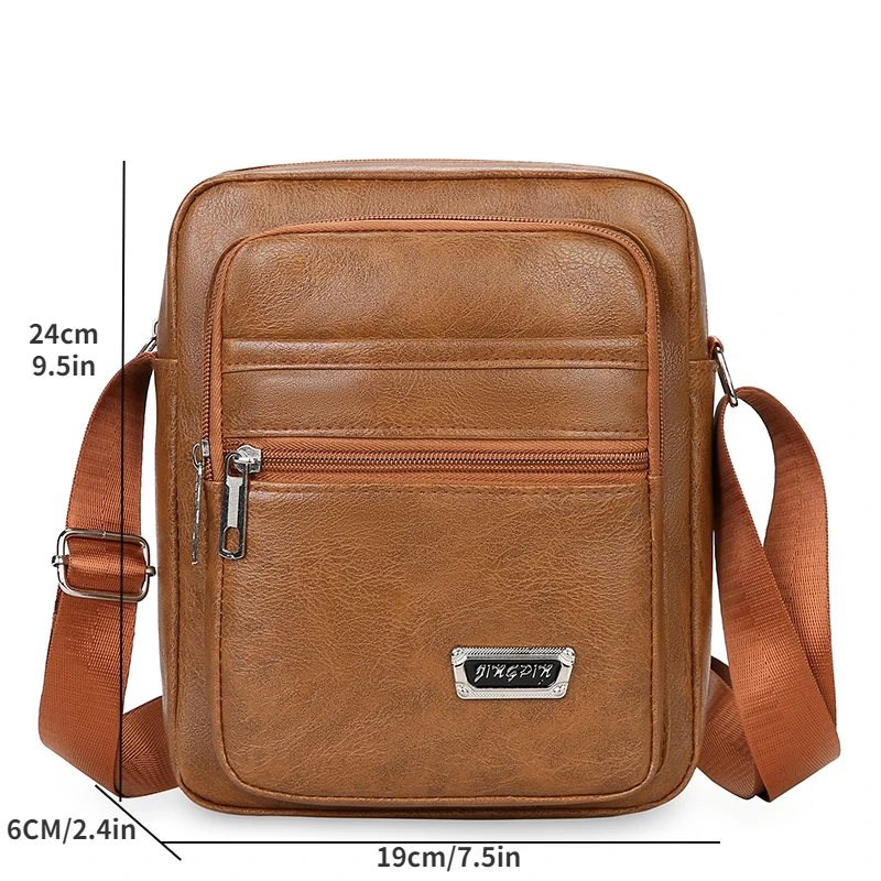 New Fashoin Shoulder Bag Multi-functional Large-capacity Messenger Bag PU Leather High-quality Shoulder Bag for Men and Women