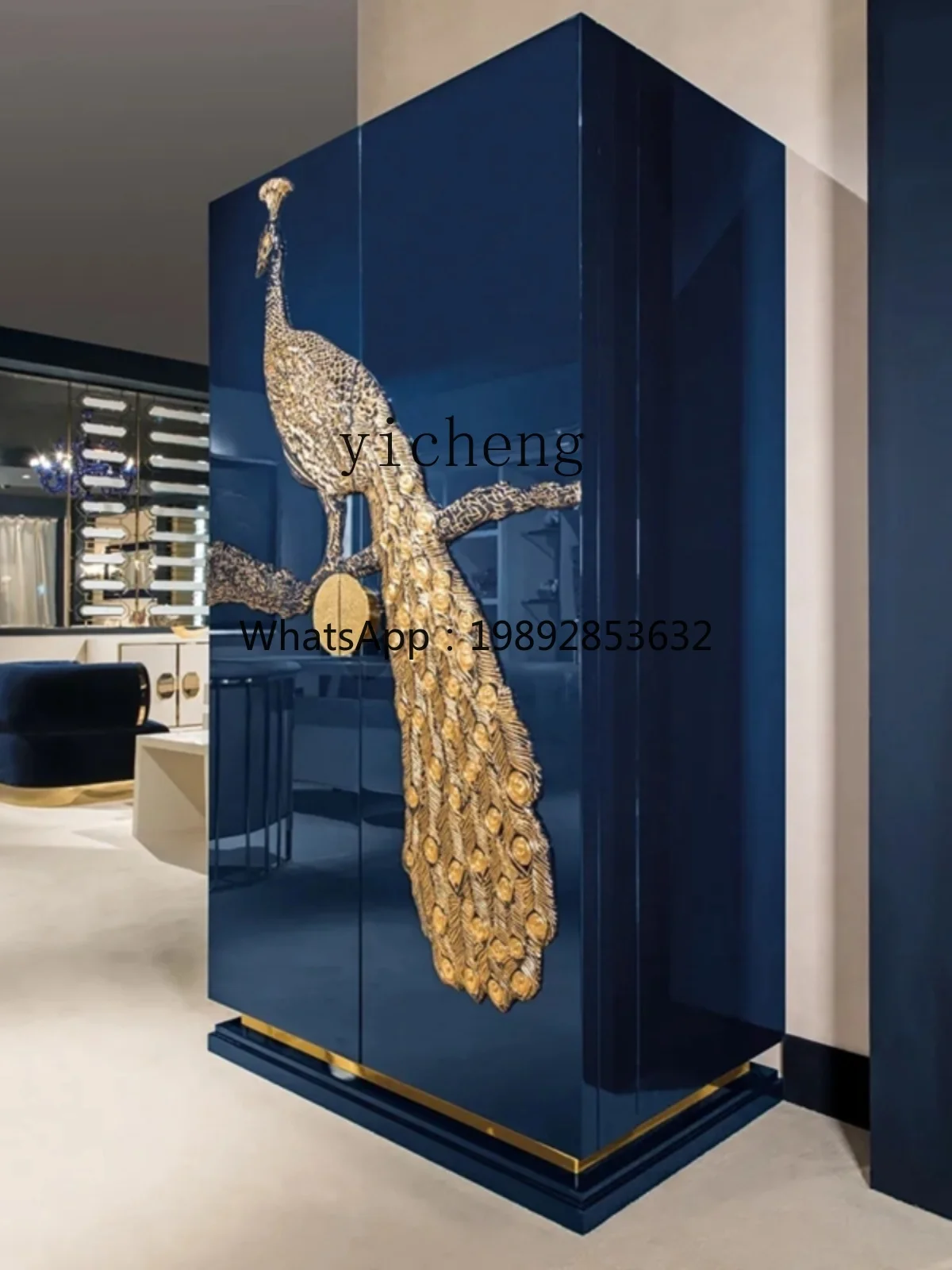 TQH light luxury locker designer high-end decorative cabinet painted wardrobe modern luxury living room storage cabinet