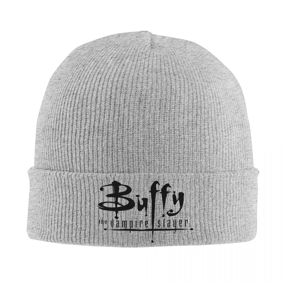 Buffy The Vampire Slayer Black Logo Beanie Hats American Television Knit Hat Hippie Head Wrap Men Women Caps Spring Bonnet Hats