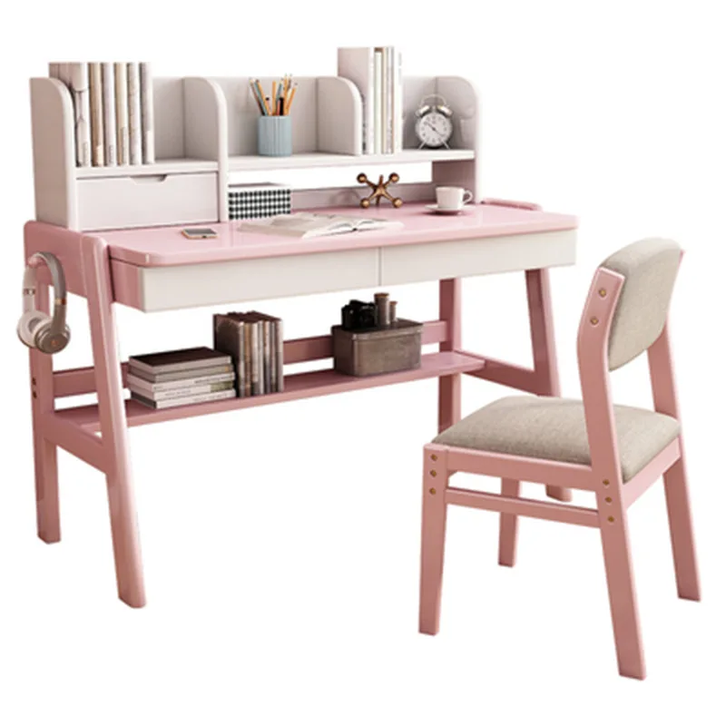 

All solid wood, study, tables and chairs, sets, simple, home, bedroom, liftable