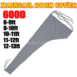 Waterproof Mainsail Boom Cover, Waterproof 600D Boat Sail Cover, 8-13ft Outdoor Booms Boat Cover Anti-Wind Cover Sunshade Cover